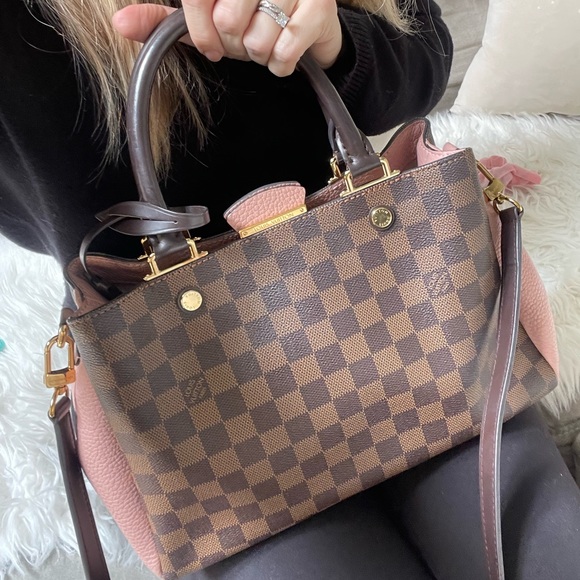❌SOLD❌ Louis Vuitton Damier Ebene Taurillon Brittany Bag - Picture 14 of 16